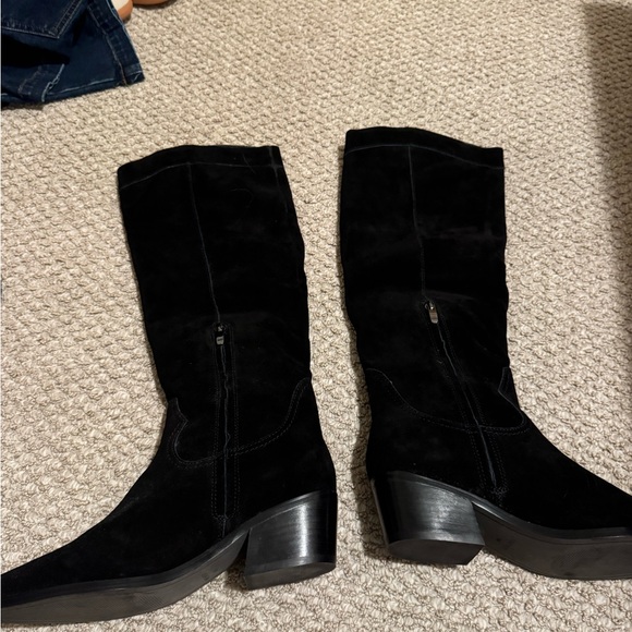 Nine West Black Suede Heeled Boots - Picture 3 of 3